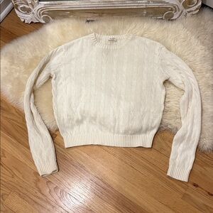 Brandy Melville Cream Cable Knit Sweater